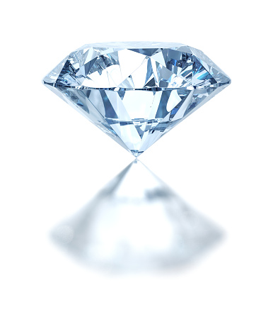 Diamond isolated on the white background. 3D Render