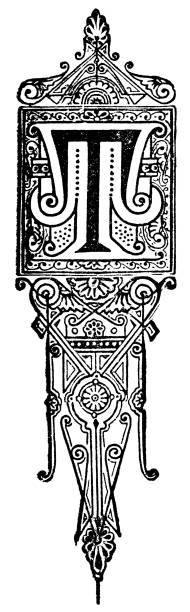 istock Art Nouveau Style Letter T - 19th Century 1468608142