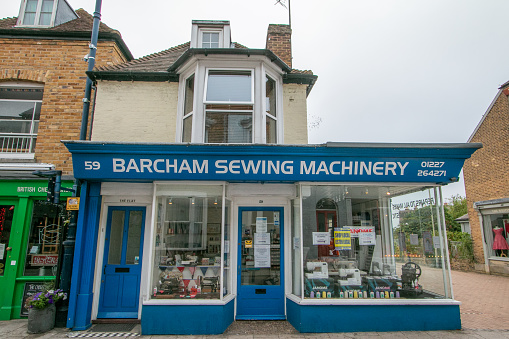 Commercial venue known as Barcham Sewing Machinery on Harbour Street at Whistable in Kent, England