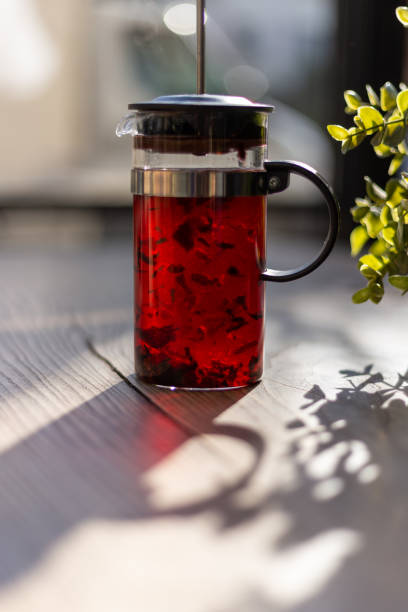 Brewing Herbal Tea stock photo