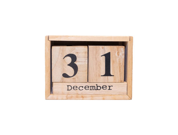 istock Wooden desk calendar, December 31st. Isolated object. 1468614370
