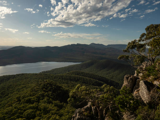 istock Looking a view of lake and mountains 1468616176