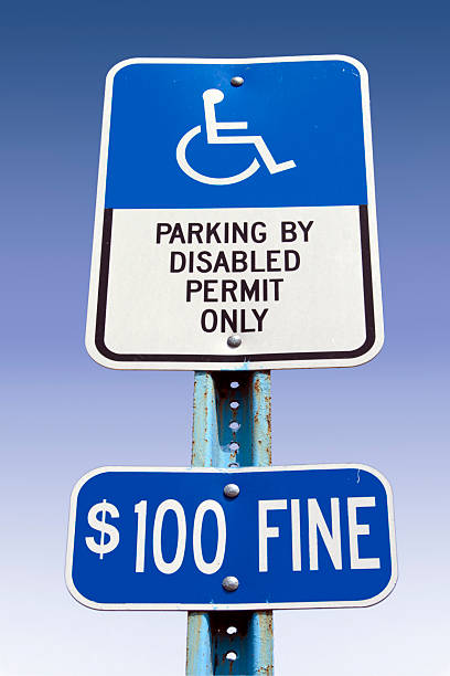 Disabled Parking Only stock photo