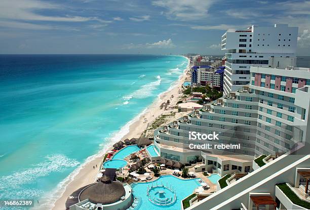 Cancun Aerial View Stock Photo - Download Image Now - Cancun, Hotel, Mexico
