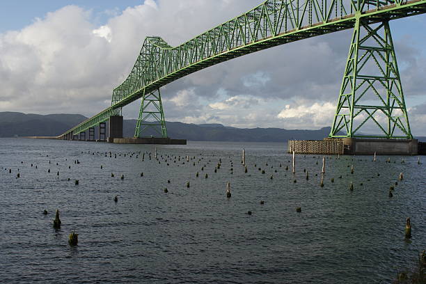 The Bridge from Oregon to Washington stock photo