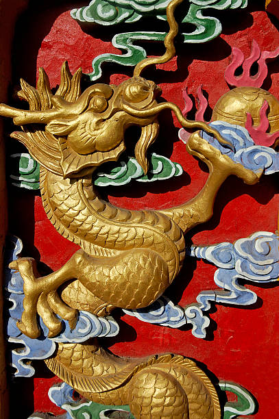 istock Golden Chinese dragon 146862878