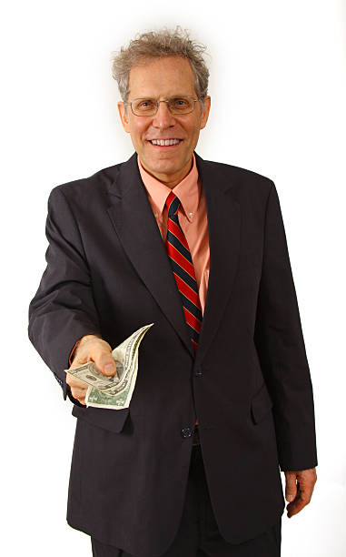 Businessman in a suit stock photo