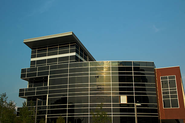 istock Low-rise glass office building 146863389