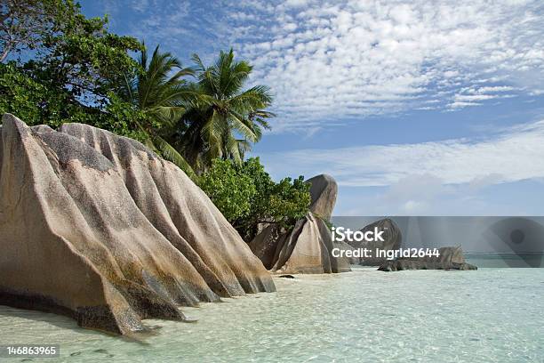 Seychelles Stock Photo - Download Image Now - Anse Source d'Argent, Blue, Granite - Rock