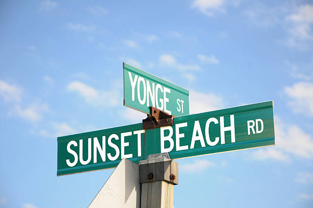 istock Street sign - Sunset Beach Rd 146864510