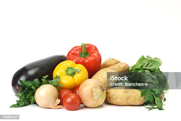 Photo libre de droit de Légumes Frais banque d'images et plus d'images libres de droit de Aliment - Aliment, Aubergine, Blanc