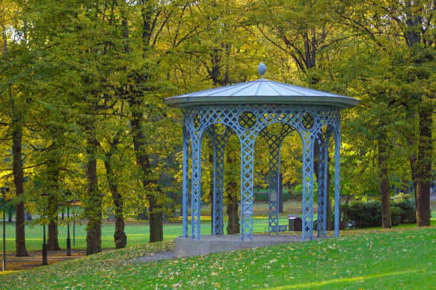 istock A old gazebo in a park during the autumn 1468645740