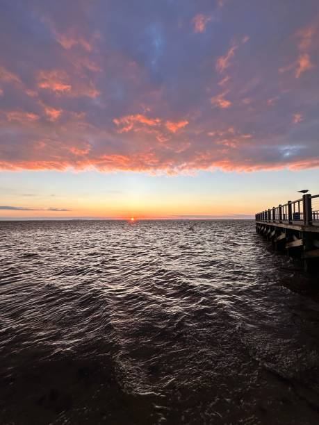istock Winter Sunset Western Pier 1468646417