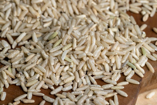 istock Unprocessed healthy dark rice, close up 1468649463