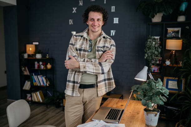 istock Portrait of a young handsome freelancer 1468654077