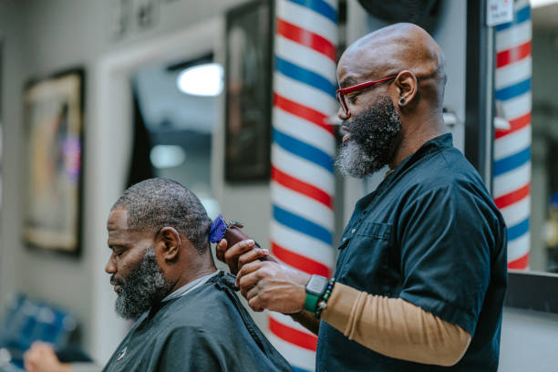 istock Black man at barber shop 1468655226