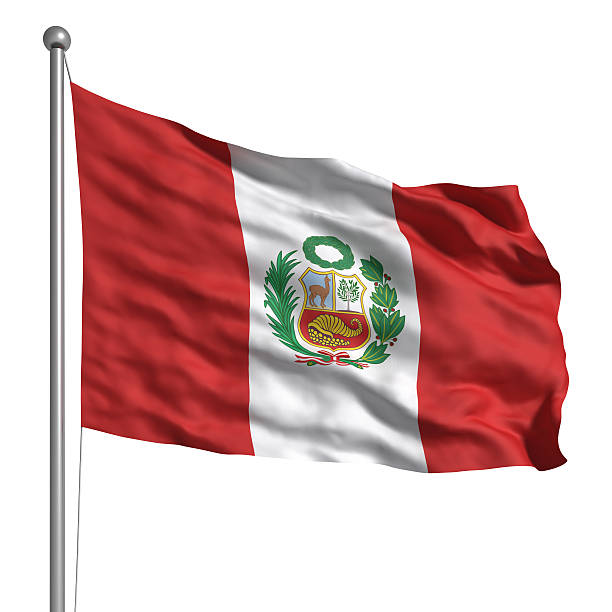 Flag of Peru (Isolated) stock photo