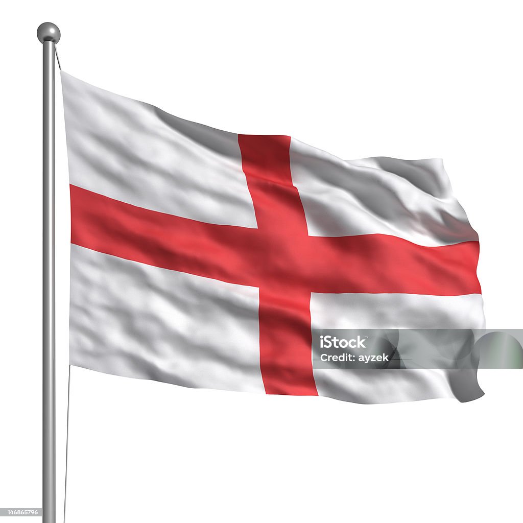 Flagge von England (isoliert - Lizenzfrei Britische Kultur Stock-Foto