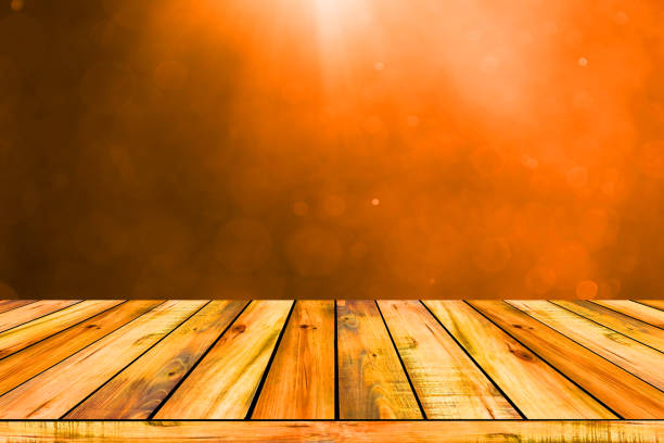 istock Mock up picnic hardwood table top background. 1468663107