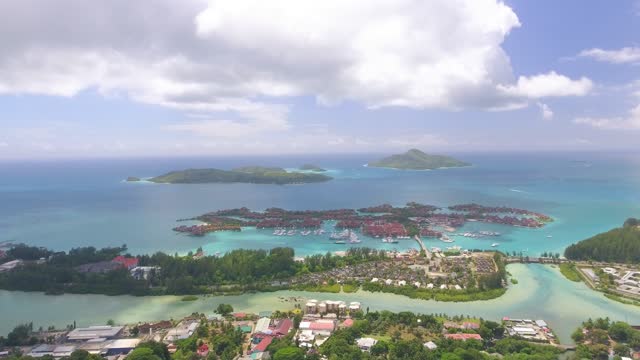 Aerial view of Eden Island in Mahe, Seychelles