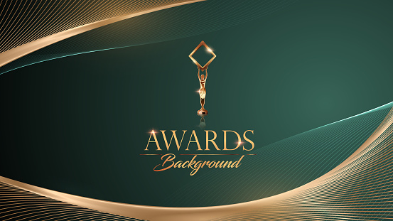 Green Gold Award Background, luxury graphic. Abstract Background, Royal Premium Design Template.  Amazing Flyer and Brochure Artwork. New Certificate Design.