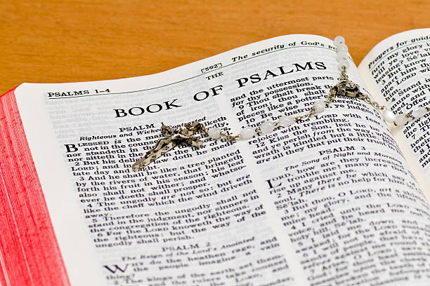 istock Rosary Bible Page - Psalms 146866683