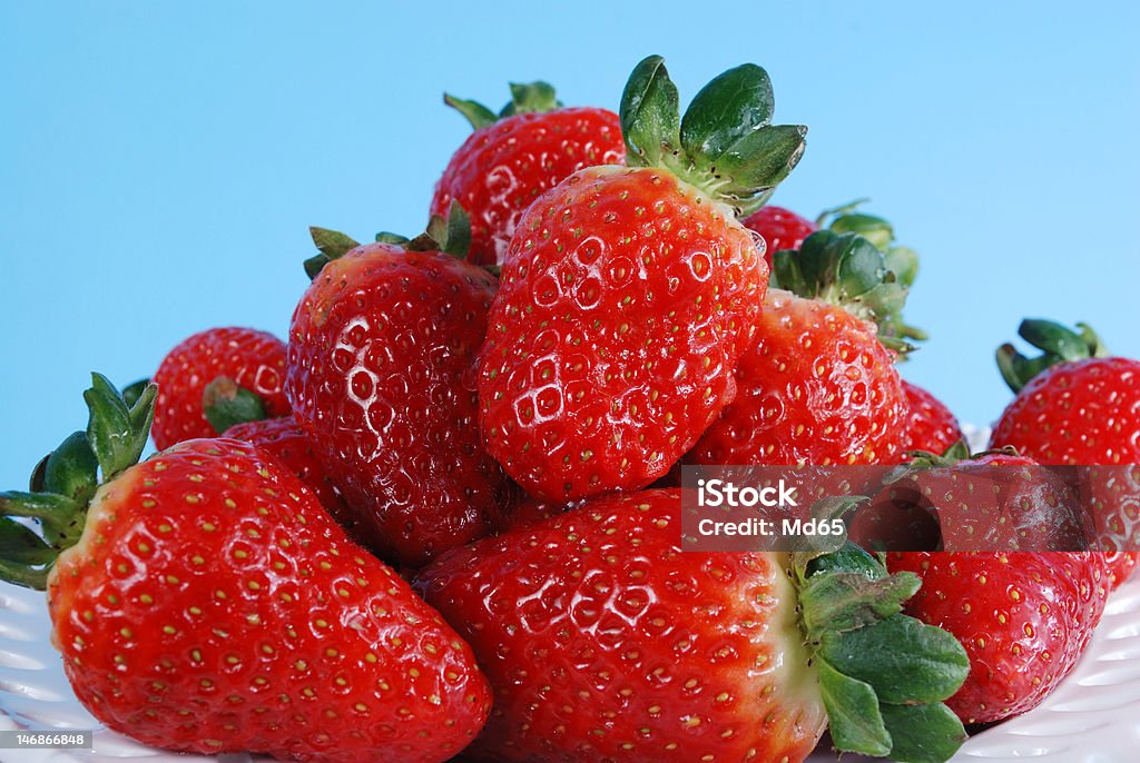 Primer plano de fresas maduros - Foto de stock de Alimento libre de derechos