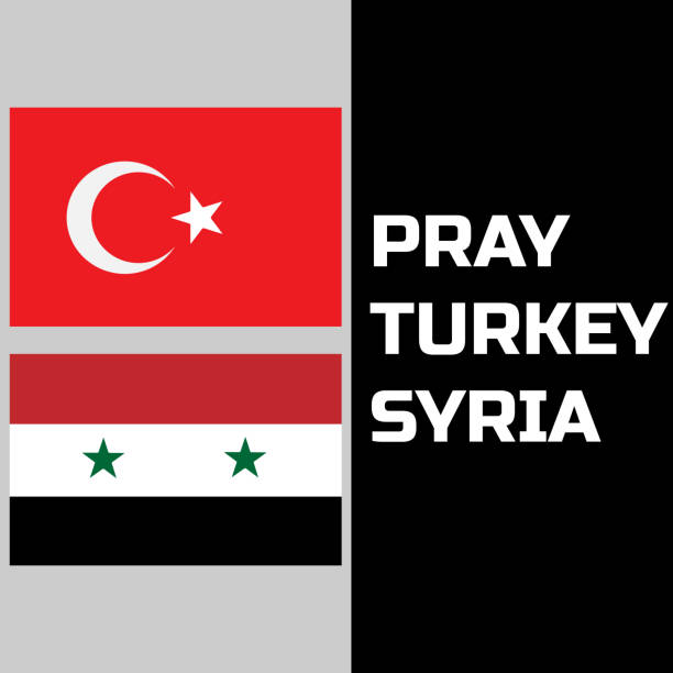 pray for turkey and syria poster design. earthquake hit two countries. - turkey earthquake 幅插畫檔、美工圖案、卡通及圖標