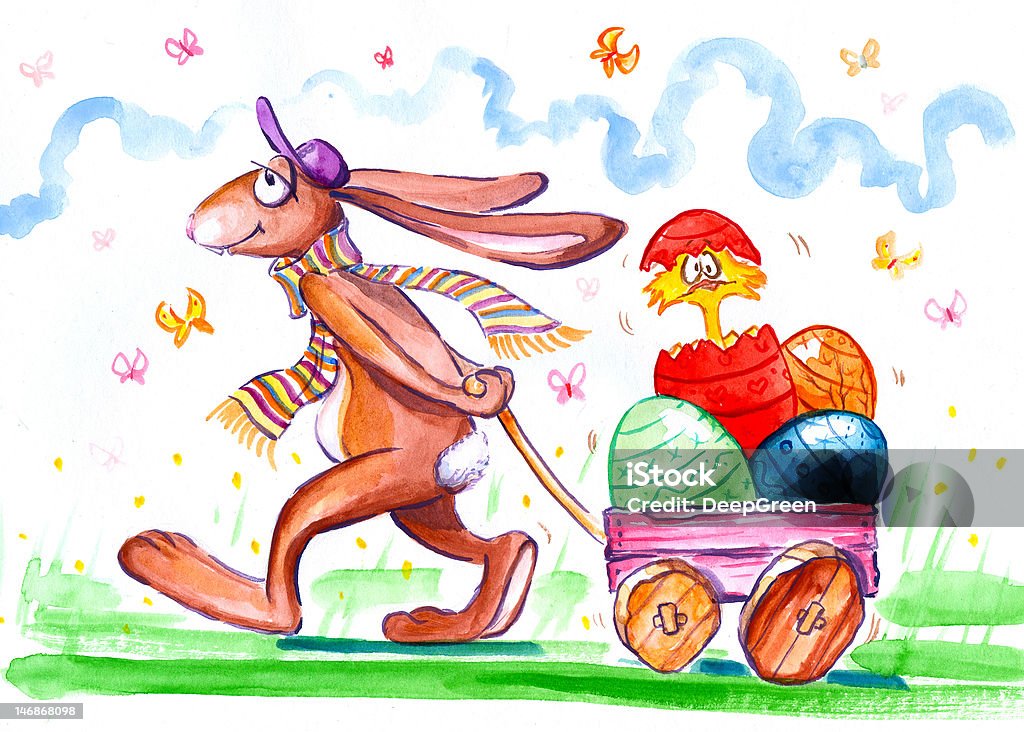 Easter bunny - Lizenzfrei Aquarell Stock-Illustration