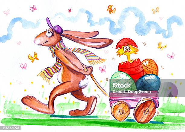 Easter Bunny Stock Vektor Art und mehr Bilder von Aquarell - Aquarell, Bildkomposition und Technik, Bunt - Farbton