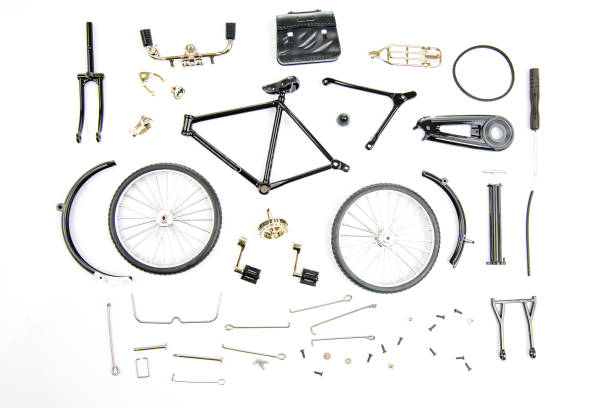 istock prefabricated parts of a bicycle model on a white background 1468682084