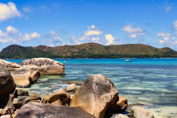 istock Anse Takamaka Beach, Praslin, Seychelles 1468682536