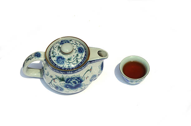 istock The Chinese teapot, cup ahd black tea 146868447