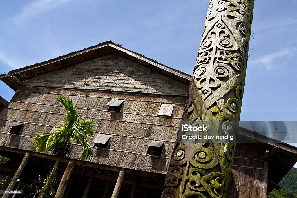 longhouse longhouse in sarawak (bornio ) Sarawak State Stock Photo