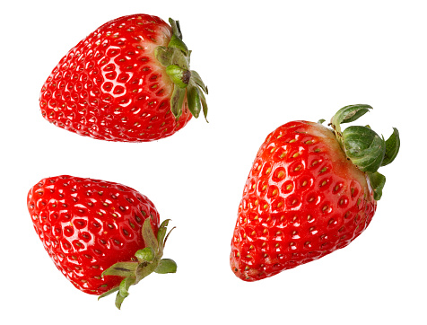 Fresh Strawberries on white