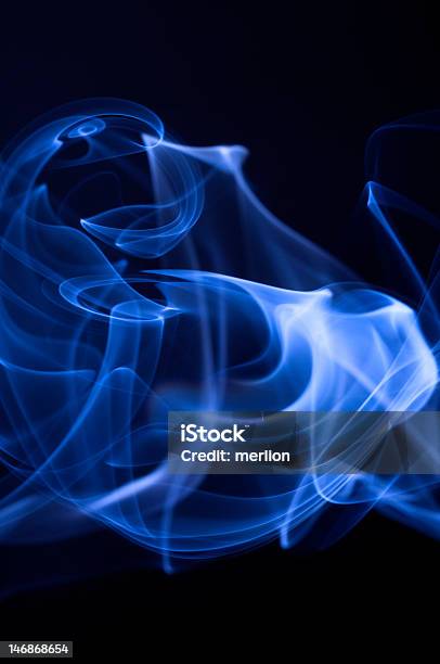 Blue Smoke Abstract Stock Photo - Download Image Now - Abstract, Backgrounds, Blue