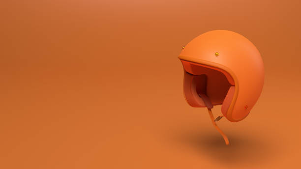 istock a vintage motorcycle helmet with orange monochrome color 3d render 1468686940