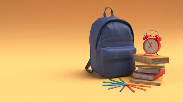 istock illustration of school equipment in 3d render. 1468687937