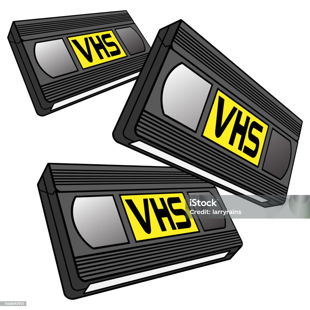 Vhs Tapes Stock Illustration - Download Image Now - 4K Resolution