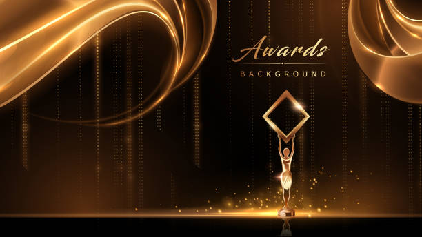 Golden Black Award Background. Waves Luxury Graphics. Stage Motion Visuals. Wedding Entertainment Night. Elegant Luxury Shine Modern Template Certificate. Wave Lines Shining. Golden Black Award Background. Waves Luxury Graphics. Stage Motion Visuals. Wedding Entertainment Night. Elegant Luxury Shine Modern Template Certificate. Wave Lines Shining. motion graphics stock illustrations