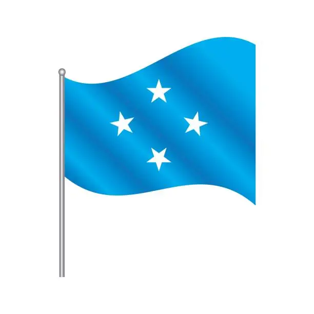 Vector illustration of Micronesia flag images