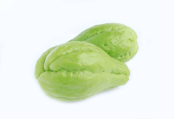 istock Fresh Chayote fruits or Sechium edulis on white background. 1468699121