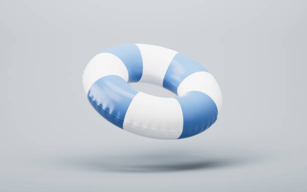 Inflatable swimming ring, summer and swimming themes, 3d rendering. Inflatable swimming ring, summer and swimming themes, 3d rendering. Digital drawing. buoy stock pictures, royalty-free photos & images