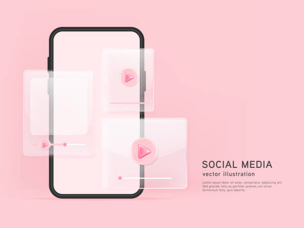 3D vector heart message icon symbol social media. Pink heart symbol notification icon isolated. 3D vector design. 3D rendering. vector art illustration
