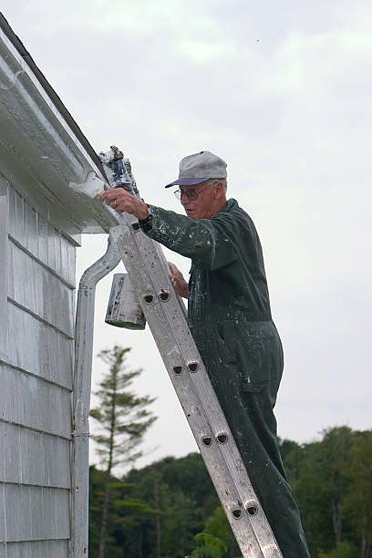 istock Senior man painting 146870493