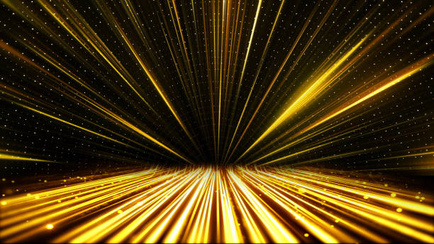 istock Golden Yellow Concentric Rays Glowing Lines Shimmer Awards Graphics Background Celebration Entertainment Light Template Frame Line Luxury Premium Corporate Abstract Design Template Banner Certificate 1468706043
