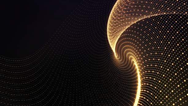 istock Black Golden Dotted Night Royal Awards Graphics Background Wave Sparkle Elegant Shine Modern Glitter Template Luxury Premium Corporate Abstract Design Template Banner Certificate Dynamic 1468706088