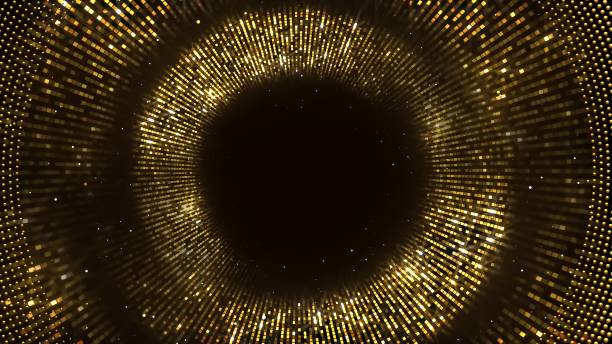 istock Golden Retro Round Night Vortex Curtain Royal Awards Graphics Background Sparkle Elegant Shine Modern Glitter Template Luxury Premium Corporate Abstract Design Template Banner Certificate Dynamic 1468706090