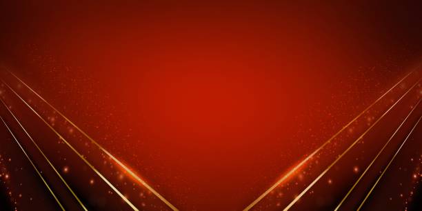 istock Red Maroon Frame Golden Royal Awards Graphics Background Lines glowing Falling Path Elegant Shine Modern Template Grand Luxury Premium Corporate Abstract Design Template Banner Certificate Dynamic 1468706274