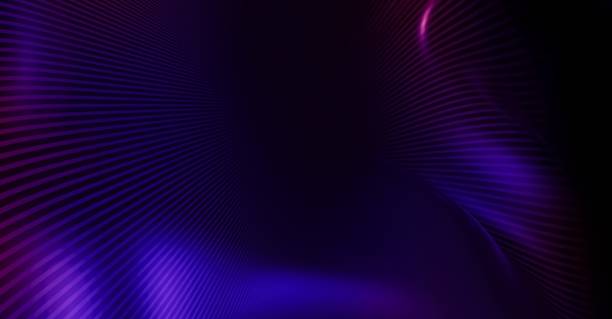 Purple Blue Neon Award Background. Traditional Style Sparkle Glowing Effect. Jubilee Night Decorative Invitation. New Trend Shining Visual. Blank Space Galaxy on Stage Celebration Graphics